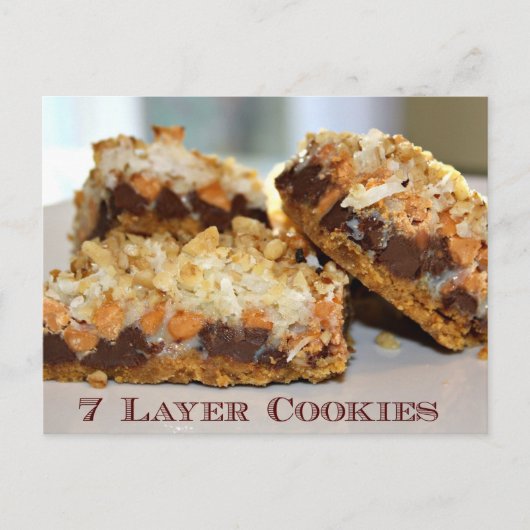7 Layer Cookies Rezeptkarte Postkarte (Vorderseite)