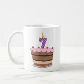 7. Lebensjahr am Geburtstag Kaffeetasse (Links)