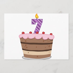 7. Lebensjahr am Geburtstag Karte