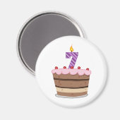 7. Lebensjahr am Geburtstag Magnet (Vorderseite/Rückseite)