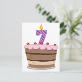 7. Lebensjahr am Geburtstag Postkarte (Stehend Vorderseite)