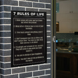 7 Lebensregeln, Druck, Werteplakat (Matte) Poster