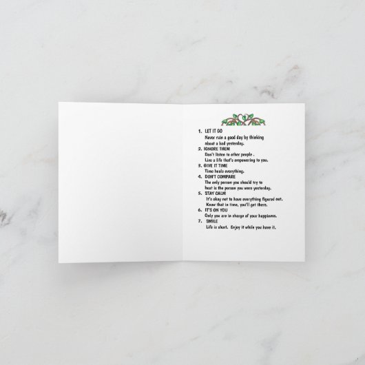 7 Lebensregeln Karte (Innenseite)