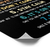 7 Lebensregeln Motivierend Zitate für Männer, Frau Poster (Ecke)