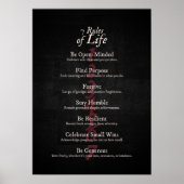 7 Lebensregeln Poster (Vorne)