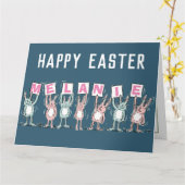 7 Letter Name Happy Oaster Card Karte (Gelbe Blume)
