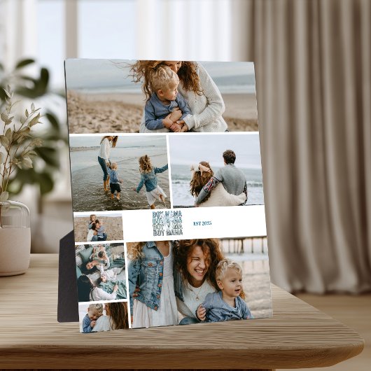 7 Mama-Collage mit individuellem Foto Fotoplatte