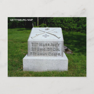 7. MASSACHUSETTS-INFANTRIE POSTKARTE