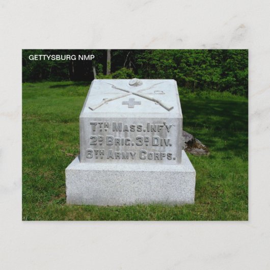 7. MASSACHUSETTS-INFANTRIE POSTKARTE (Vorderseite)