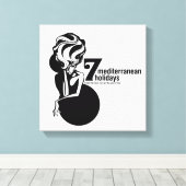 7 mediterranean holidays leinwanddruck (Insitu (Holzboden))