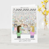 7 Milliarden Menschen Geburtskarte Karte (Gelbe Blume)