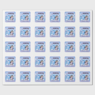 7 Monate Baby Meilenstein Explorer Geschenkpapier