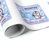 7 Monate Baby Meilenstein Explorer Geschenkpapier (Rolleneckpunkt)