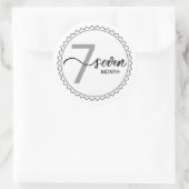 7 Monate Klassischer Rundaufkleber Runder Aufkleber (Tasche)