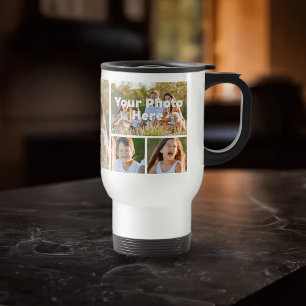 7 Multi-Foto Personalisiert Collage Travel Mug Reisebecher