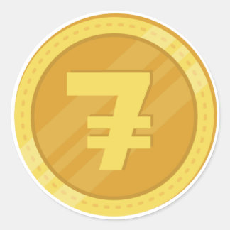 7 Münzkleber (rund) Runder Aufkleber