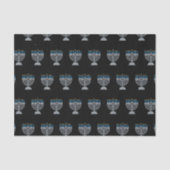 7. Nacht Hanukkah Glitzer Tissue Paper Seidenpapier (Vorderseite)