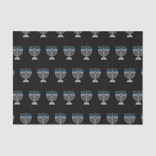 7. Nacht Hanukkah Glitzer Tissue Paper Seidenpapier (Vorderseite)