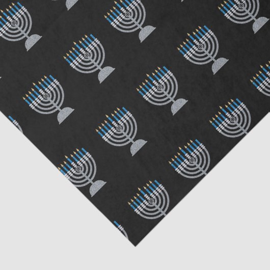 7. Nacht Hanukkah Glitzer Tissue Paper Seidenpapier (Ausschnitt)