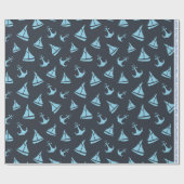 7 Nautical Haven Wrapping Paper "Big Size" Geschenkpapier (Flach)