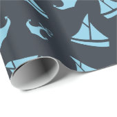 7 Nautical Haven Wrapping Paper "Big Size" Geschenkpapier (Rolleneckpunkt)