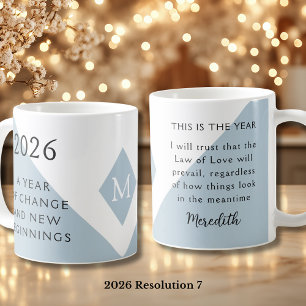 7. Neujahrsvorsatz für 2026 Jahr des Wandels Kaffeetasse