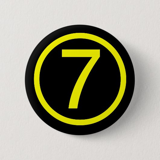 7 - Nummer sieben Button (Vorderseite)