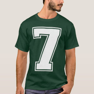 7 Nummer Sieben Mannschaftssport Grafisch Varsity  T-Shirt