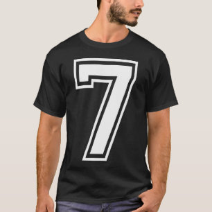 7 Nummer Sieben Mannschaftssport-Matching T-Shirt