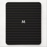 7 Option Black Stripes Modernes Monogramm Mousepad<br><div class="desc">Dekorieren Sie Ihr Computer-Mauspad mit diesen schwarz-grauen Streifen und einem benutzerdefinierten Monogramm,  um Ihre persönlichen Daten zu personalisieren.</div>