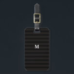 7 Option Moderne schwarze Streifen mit Monogramm Gepäckanhänger<br><div class="desc">Lassen Sie Ihr Gepäck mit diesen schwarz-grauen Streifen Gepäckanhänger schön aussehen.</div>