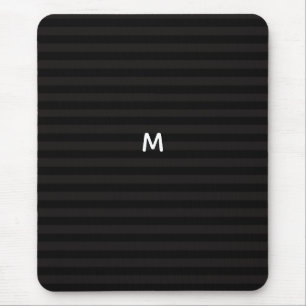 7 Option Schwarze Streifen Modernes Monogramm Mousepad