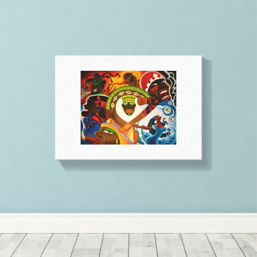 7 Orishas Wall Leinwand (Insitu (Holzboden))