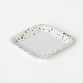 7" Paper Tellers - Gold Petite Stars Pappteller (Gewinkelt)