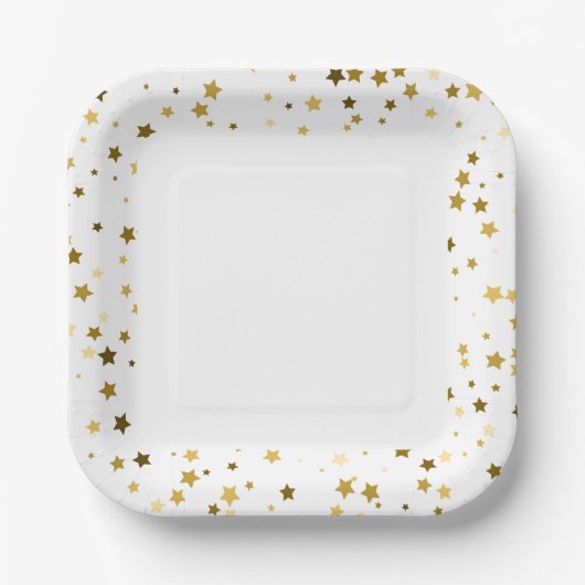 7" Paper Tellers - Gold Petite Stars Pappteller (Vorderseite)