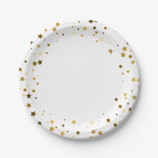 7" Paper Tellers - Gold Petite Stars Pappteller (Vorderseite)