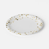 7" Paper Tellers - Gold Petite Stars Pappteller (Schrägansicht)