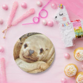 7" Papierplatte mit Siegel Pappteller (Party)