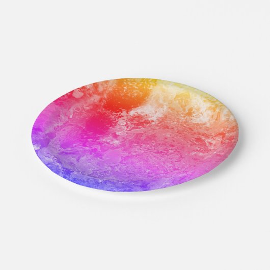 7" Papierplatte Pappteller (Schrägansicht)