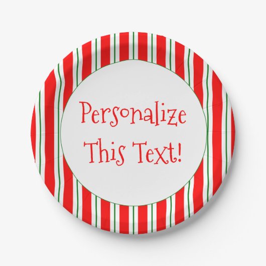 7" Personalisierte Papierplatte Pappteller (Vorderseite)