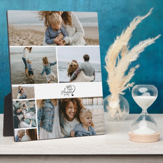 7 Personalized Best Aunt Photo Collage Fotoplatte (Seite)
