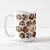 7 Photo Collage - funky hexagon pattern Kaffeetasse (Links)