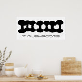 7 Pilze-Poster Poster (Küche)