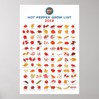 7 Pot Club 2019 Grow List Poster
