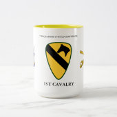 7. QUADRON 17. CAVALRY(RECON) 1. CAVALRY  ZWEIFARBIGE TASSE (Mittel)