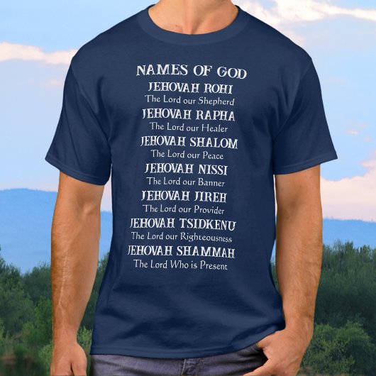 7 Redemptive Namen von Jehovah, Custom Christlich T-Shirt
