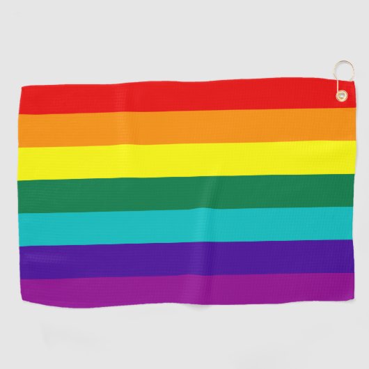7 Regenbogen-Gay Pride-Fahne Golfhandtuch (Horizontal)