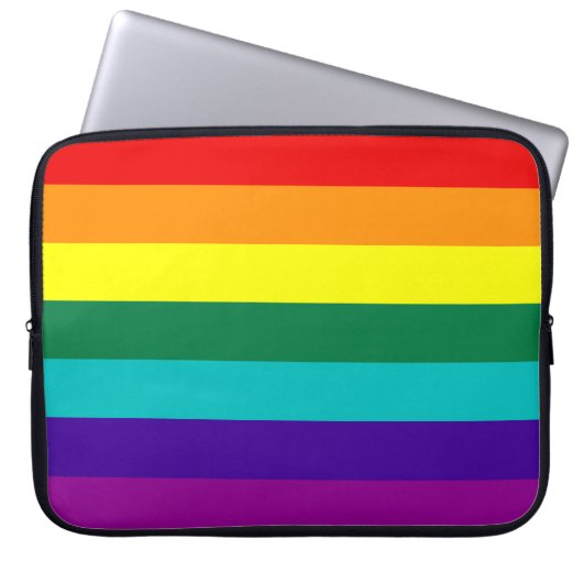 7 Regenbogen-Gay Pride-Fahne Laptop-Sieb Laptopschutzhülle (Vorderseite)