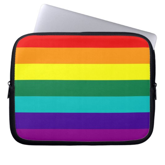 7 Regenbogen-Gay Pride-Fahne Laptop-Sieb Laptopschutzhülle (Vorderseite)