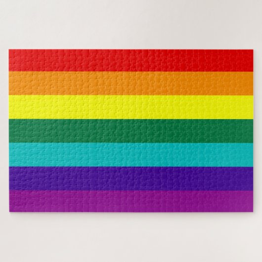 7 Regenbogen-Gay Pride-Fahne Puzzle (Horizontal)